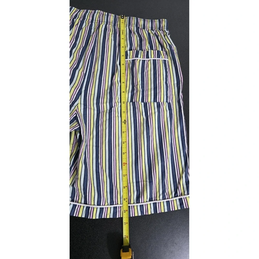Psycho Bunny Men M‎ Adkins Multi Stripe Print Pajama Boxer Shorts Lounge EUC